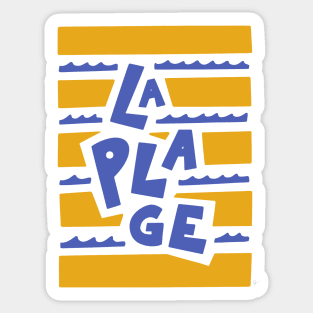 La Plage French Beach Sticker